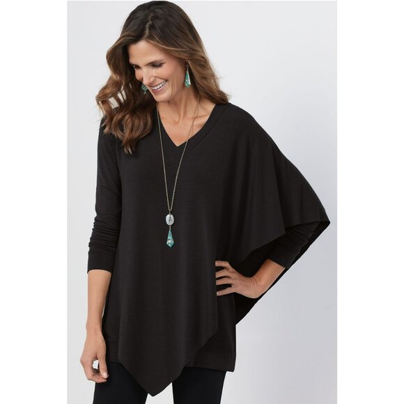 Soft Surroundings Madeline Tunic Top, Black, Size Large - Picture 3 of 12